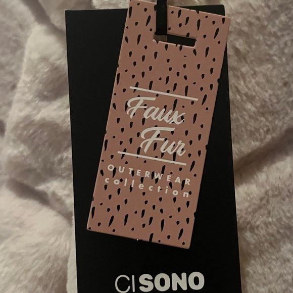 Ci Sono Faux Fur Coat | XL | Vanilla | NWT - Picture 5 of 6
